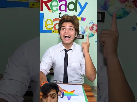 Rainbow Star Painting 🎨 in School || #shorts #youtubeshorts #trending #viral