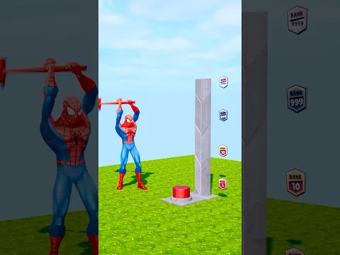 Who is Stronger Hammer Challenge: Spiderman vs Hulk vs Joker #gta #spiderman