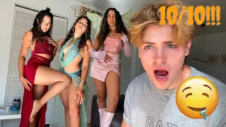 Fiance Rates My HALLOWEEN Costumes!! | Andrea & Lewis