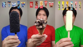 [COMPILATION] EATING VARIOUS OREO, KITKAT, AND MELONA ICE CREAM