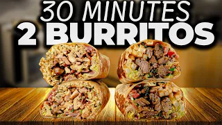 Making 2 burritos in 30 minutes