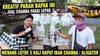 UNIK! BAPAK2 JUAL IKAN CHANNA PAKAI LOTRE DIPINGGIR JALAN TABANAN, BALI