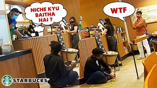 Drinking Starbucks Coffee On The Floor - Public Reaction | Funk You | Nirbhay Singh | Pramod Rawat