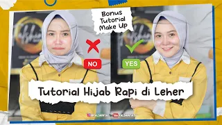 Tutorial Hijab Segiempat Rapi di Leher Bonus Tutorial Make Up !!!