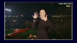 Super bowl half time 2023 - Rihanna (Barbados) and With Justina (Deaf) Sign language (ASL) Performer