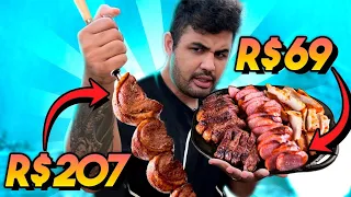 Churrasco de Aplicativo Caro VS Barato