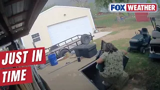 OK Couple And Pets Seek Shelter Seconds Before Possible Tornado Shakes Home
