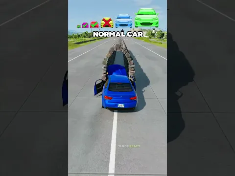 Big & Small cars vs Rocks tunnel - BeamNG.Drive