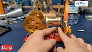 Antique Hand Started Stirling Engine Model #motor #shorts #viral #machine #lifehacks #engine