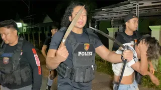 TAWURAN SADIS DI BITUNG! PEMUDA BERSENJATA TAJAM DIBEKUK TIM TARSIUS PRESISI DINI HARI!