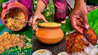 Mud paanai le meen kolambu and mutton biryani 🍕🔥 #foodozers #chennai #streetfood #tamil