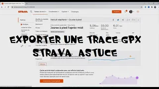 Exporter une trace GPX Strava ( Astuce )