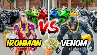 GTA V : IRON MAN VS VENOM | WHO IS RICHEST