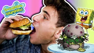 I ONLY Ate SpongeBob Food For 24 HOURS 🍔😳