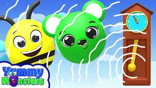Hickory Dickory Dock🕰️+ More Animals Kids Songs & Nursery Rhymes | Educational Songs | YummyMonsters
