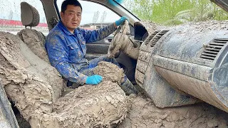 This guy cleans a flood-damaged BMW and turns it into a luxury car! Incredible transformation!