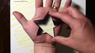 How to Draw a 3D Star Hole on Your Hand | Trick Art Optical Illusion Drawing