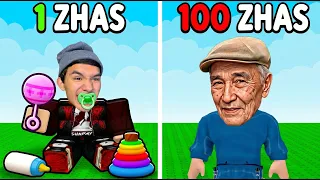 ПЕРДЕБЕК ЕКЕУМІЗ СЕКУНД САЙЫН ҚАРТАЙАМЫЗ ! 1 ЖАСТАН 1000ЖАСҚА ! РОБЛОКС ҚАЗАҚША