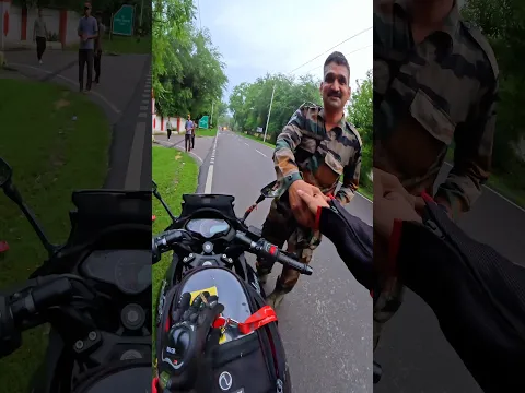 Surprise For Indian Soldier Sanatani Surprise 🇮🇳 😍 #scoved #rider #shorts