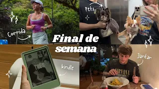 VLOG FINAL DE SEMANA: comprei um kindle, corrida no ibira, dia de date, mãe de pet…