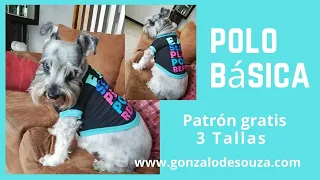 Curso ropa para mascotas -#1 Patrón base para polo - escalado, corte y confección paso a paso.