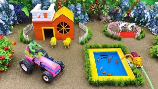 Diy Farming BTM - Make your own beautiful square fish tank, cow and chicken farm