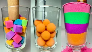 Very Satisfying and Relaxing Kinetic Sand ASMR, sound, drop and squish