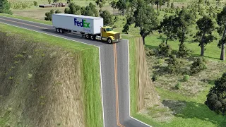 Cars vs Unfinished Road - BeamNG.drive