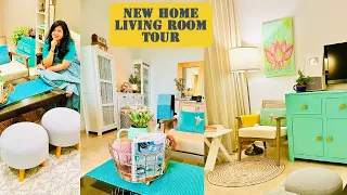 Naya Living Room Sajh Gaya | Rental Friendly New Home Living Room Tour, Organization Decorating Idea