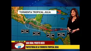 Desde Puerto Rico nos informan la trayectoria de la tormenta tropical Julia