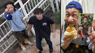 鬼滅ファンのハッピーセット勝手に食ったら階段を潰された動画