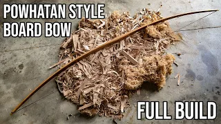 Native American Style Oak Board Bow Build