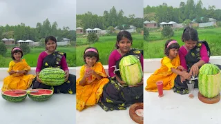 She Installed a Water Tap in a Watermelon! Ginni’s Juice Trick 🍉🚰