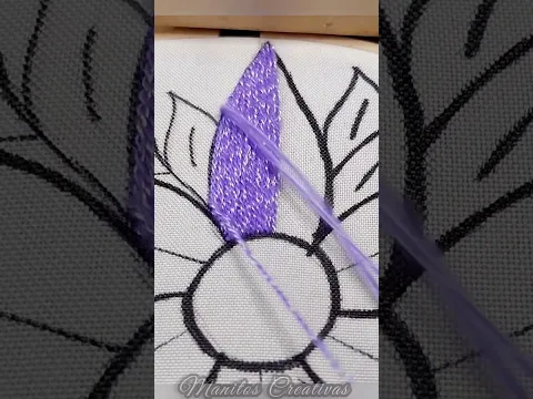 Relleno Fácil para Flores ✨️ Rápido 💐💖✨️#handbroidery #bordadoamano #bordado  #bordaramano