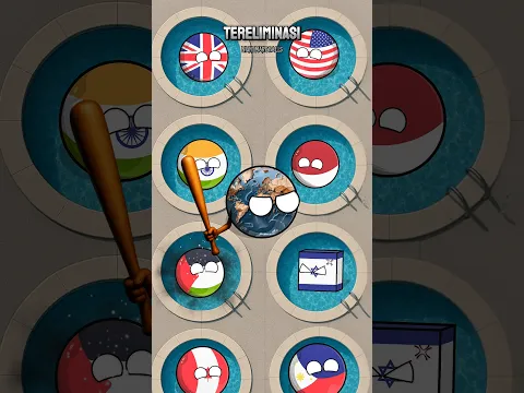 BANTU PALESTINA DARI KOLAM RENANGNYA! #countryballs