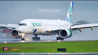 Compilación de videos con mucha lluvia y audio del ATC 🙌 - Planespotting Costa Rica