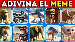 Adivina El MEME De ANIMALES ITALIANOS🤣❤️Brainrot Memes😀Tralalero Tralala🦈Bombardino🐊Shimpanzinni🙈