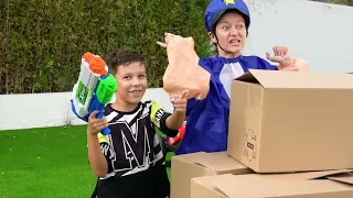 Funny Tema ride on Sportbike Power Wheels and Surprise toys Unboxing Collection video for kids