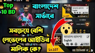 Top 10 Highest Level id in BD Server || বাংলাদেশ সার্ভারে সবচেয়ে বেশি লেভেলের আইডির মালিক কে?🤔