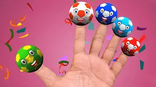 Famille de doigts de football | Vidéos animées | Comptines pour les enfants | Dessins animés