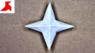 DIY ✨ How to make a Ninja Star ( SHURIKEN ) from 1 sheet of A4 paper (version 2.0)
