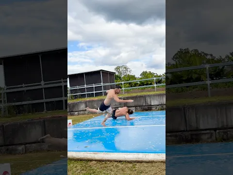 Slip n slide relay race! 😂 #funny #shortsfeed
