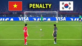 VIỆT NAM vs HÀN QUỐC | Loạt sút luân lưu | TRANH HẠNG BA | CÚP CHÂU Á 2026 | Lối chơi PES