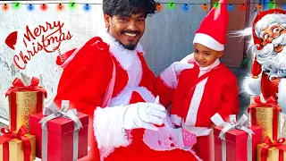 I wore Santa claus dress 🎅 to surprise children with gift 🎁 | govinds thought