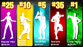Top 50 Most Popular Fortnite Dances & Emotes | Chapter 1-6