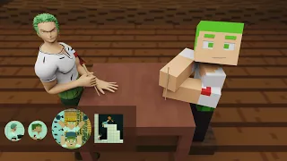Zoro and zoro minecraft #Shorts #luanphan