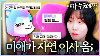 간만에 모동숲 켰더니 웬 무지개색 햄스터가 이사 왔네요 ㅇ_ㅇa [지컨]