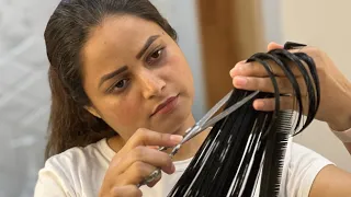 Misbah signature ✍️ hair cut my 2 winer Naila and safina meet guys and enjoy full vlog with misbah