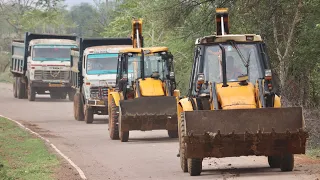 JCB 3dx Backhoe Fully Loading Mud in Tata 2518 Ex Truck and Tata Truck
