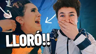 Lanzando a DOMELIPA de un avión | SE PUSO A LLORAR!!